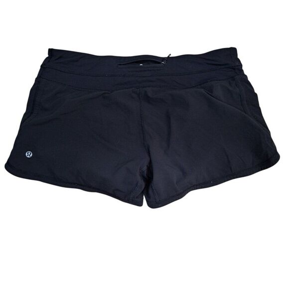 Lululemon Athletica Black Running Shorts Women's Gym Athleisure Sports sz 10 - Picture 2 of 7